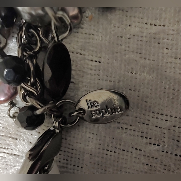 Vintage Lia Sophia New Inbox Multi-Color Layered Necklace - Picture 4 of 4